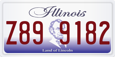 IL license plate Z899182