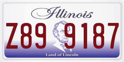 IL license plate Z899187