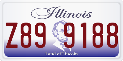 IL license plate Z899188