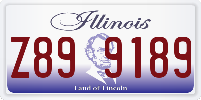 IL license plate Z899189