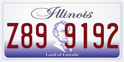 IL license plate Z899192