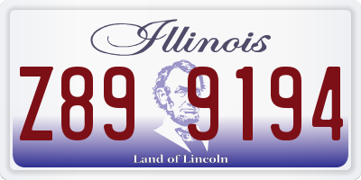 IL license plate Z899194