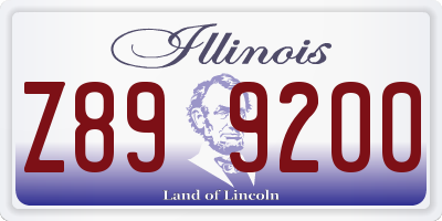 IL license plate Z899200