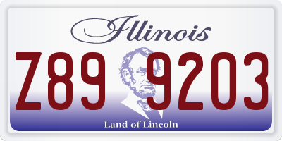 IL license plate Z899203
