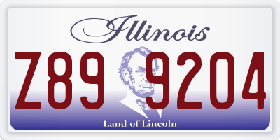 IL license plate Z899204