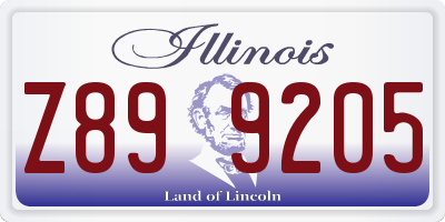 IL license plate Z899205