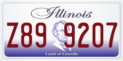 IL license plate Z899207