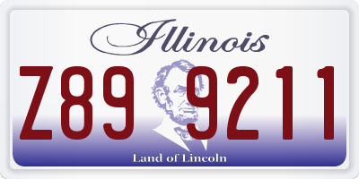 IL license plate Z899211