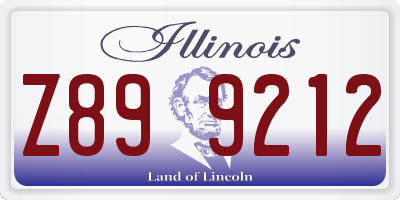 IL license plate Z899212