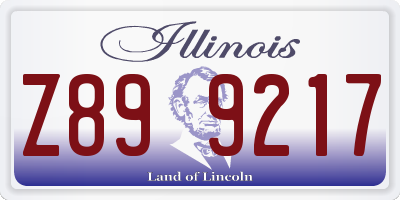 IL license plate Z899217