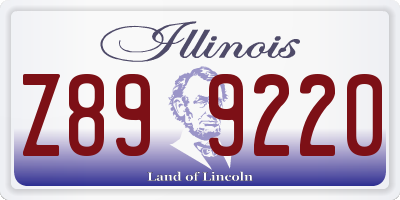 IL license plate Z899220