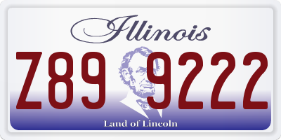 IL license plate Z899222