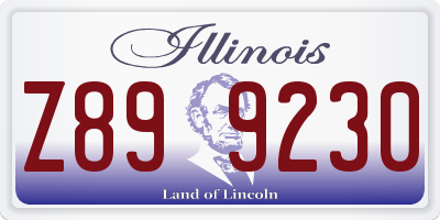 IL license plate Z899230