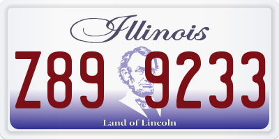 IL license plate Z899233