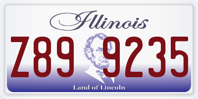 IL license plate Z899235
