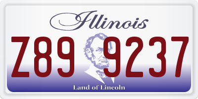 IL license plate Z899237