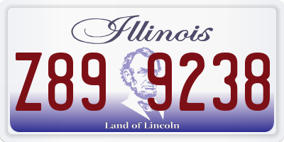 IL license plate Z899238