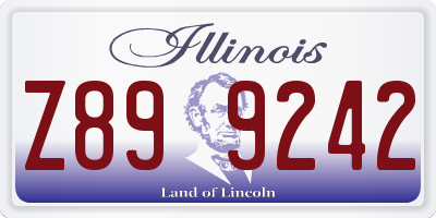 IL license plate Z899242