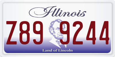 IL license plate Z899244
