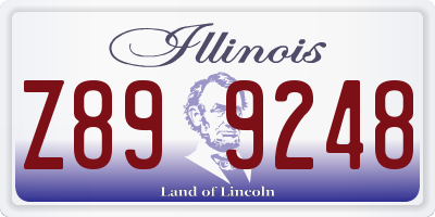 IL license plate Z899248
