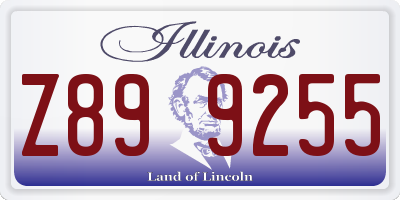 IL license plate Z899255