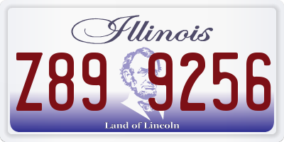 IL license plate Z899256