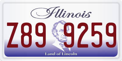 IL license plate Z899259