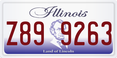 IL license plate Z899263