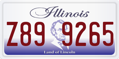 IL license plate Z899265