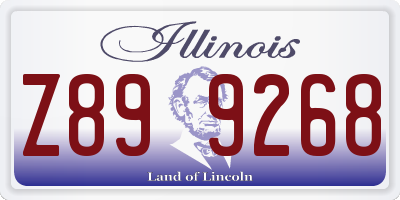 IL license plate Z899268