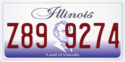 IL license plate Z899274