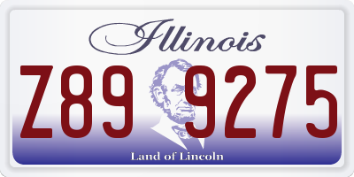 IL license plate Z899275