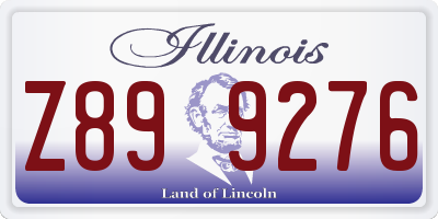 IL license plate Z899276