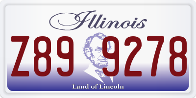 IL license plate Z899278