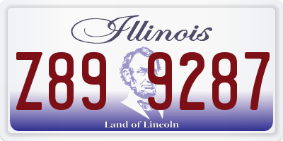 IL license plate Z899287