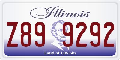 IL license plate Z899292