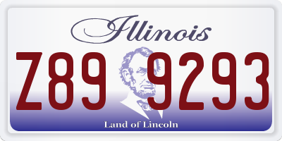 IL license plate Z899293