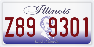 IL license plate Z899301