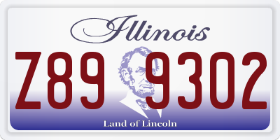 IL license plate Z899302