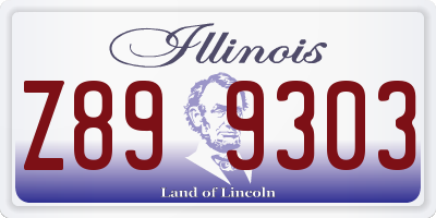 IL license plate Z899303
