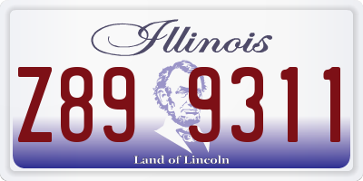 IL license plate Z899311