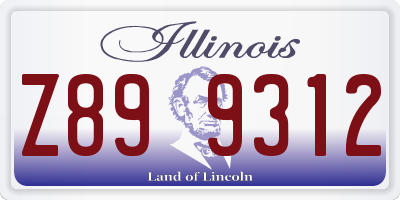 IL license plate Z899312