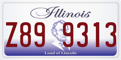 IL license plate Z899313