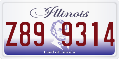 IL license plate Z899314
