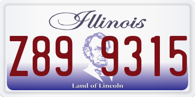 IL license plate Z899315