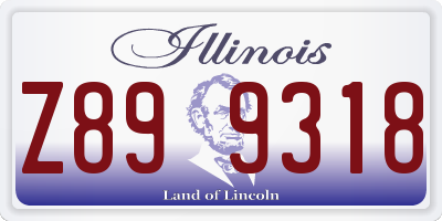 IL license plate Z899318