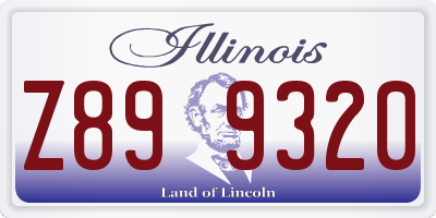 IL license plate Z899320