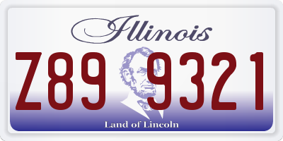 IL license plate Z899321