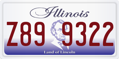 IL license plate Z899322