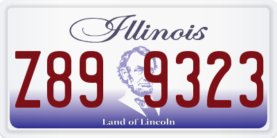 IL license plate Z899323